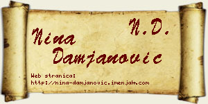 Nina Damjanović vizit kartica